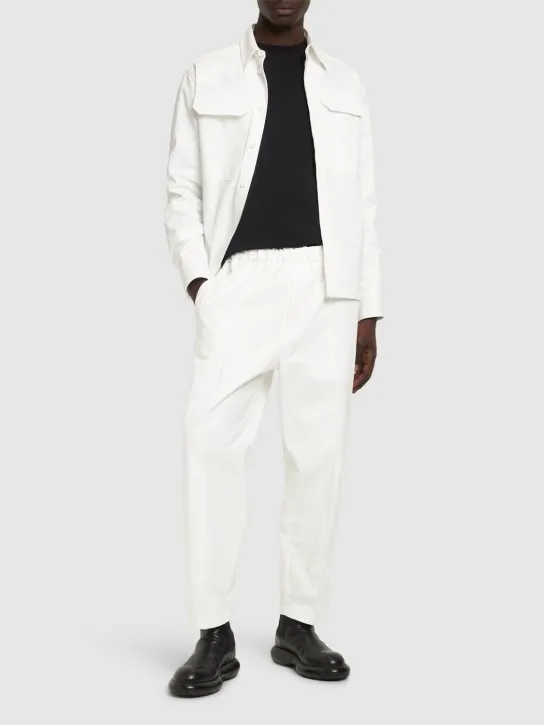 Jil Sander   Cotton gabardine cropped pants 