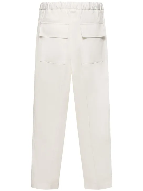 Jil Sander   Cotton gabardine cropped pants 