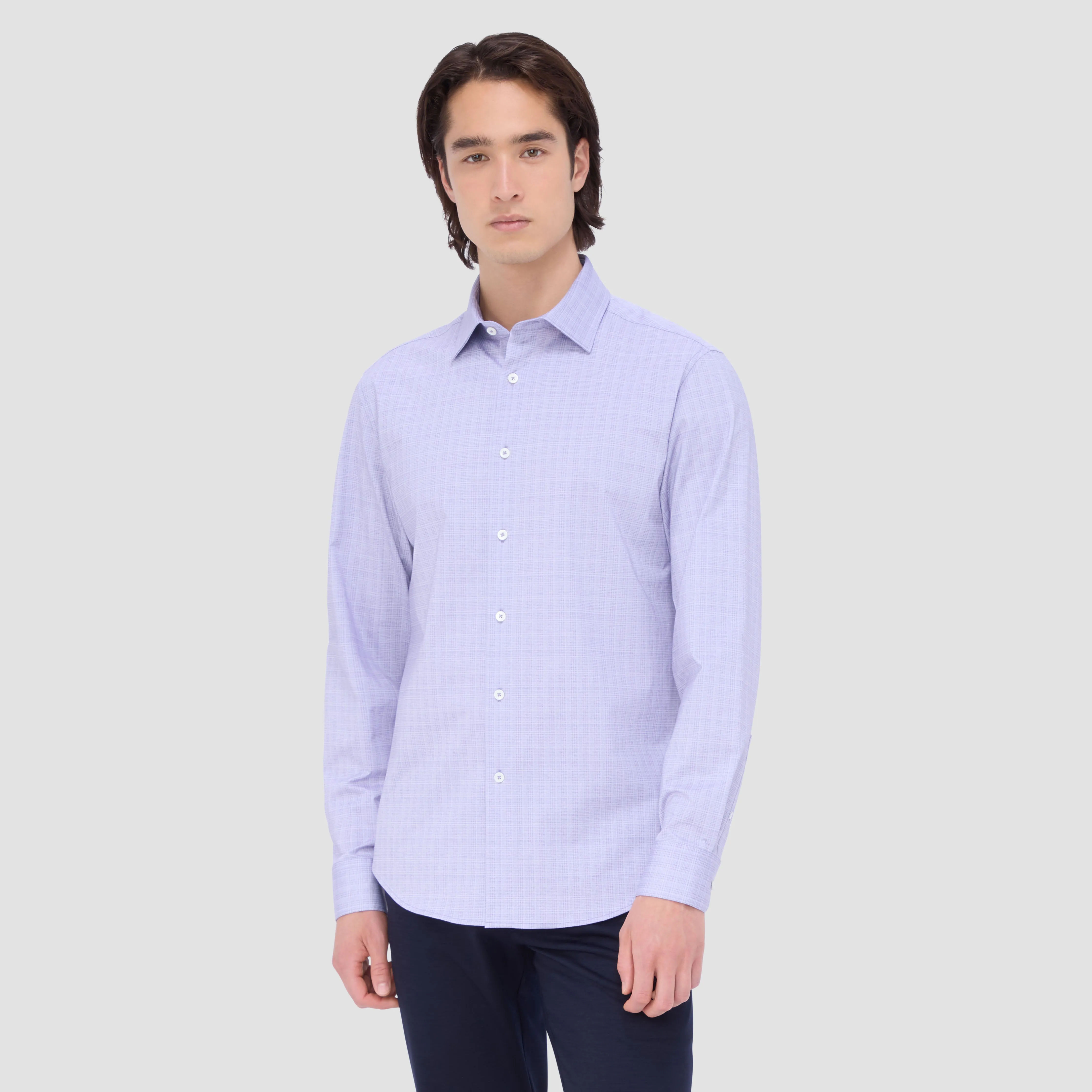 Jimmy Double Sided Plaid/Herringbone OoohCotton Shirt