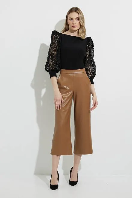 Joseph Ribkoff Faux Leather Flared Pants