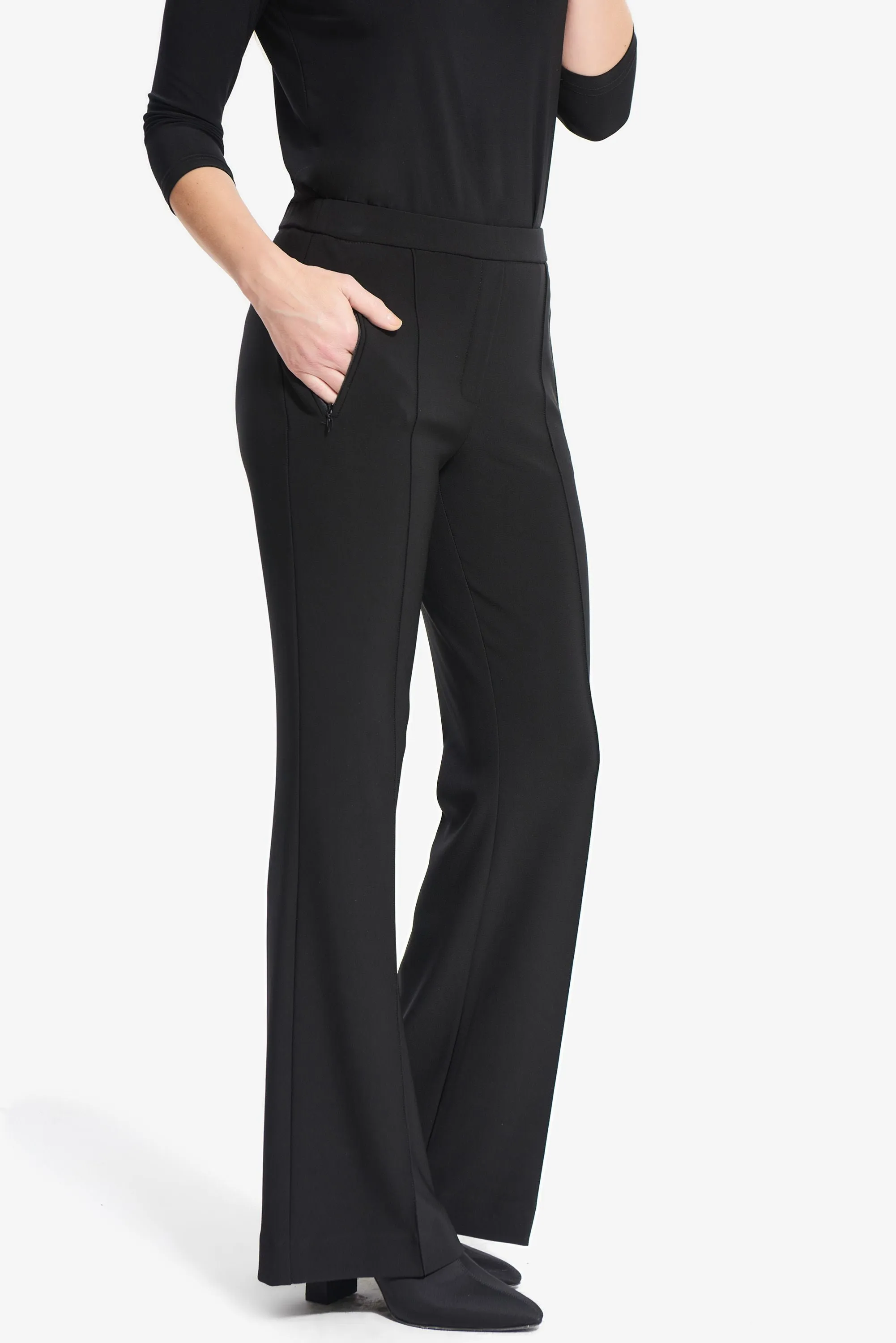 Joseph Ribkoff Pintuck Flared Trousers