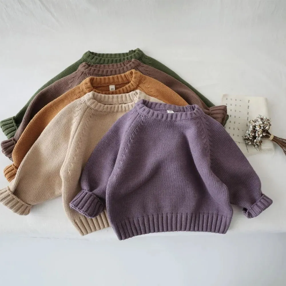 Kids' Colorful Crew Neck Sweater