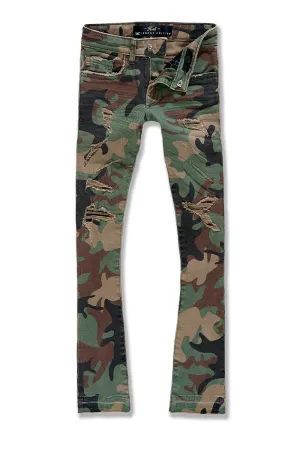 Kids Stacked Tribeca Twill Pants (Vintage Camo)