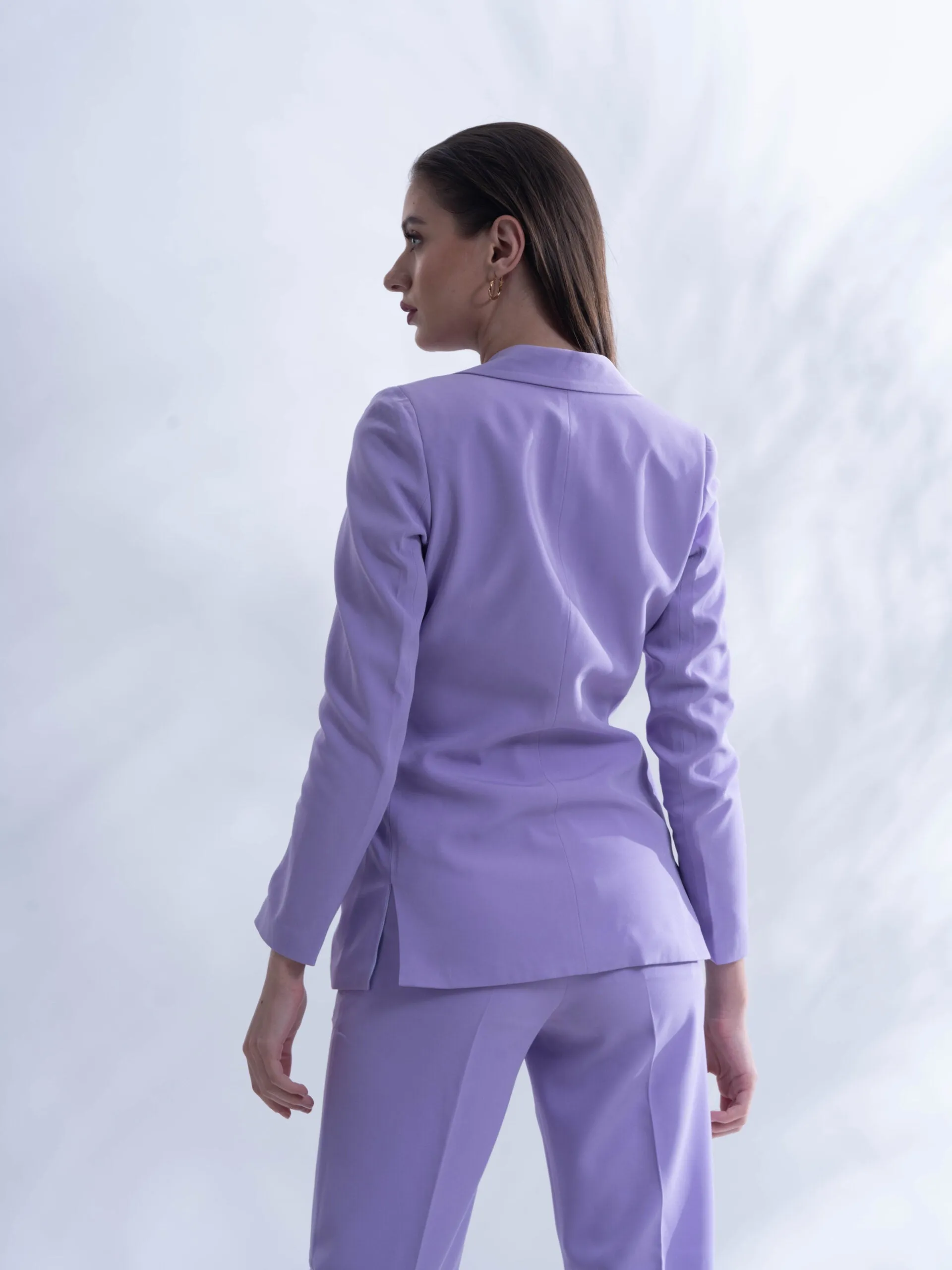 Ladies Powersuit- Lavender blazer with straight pants