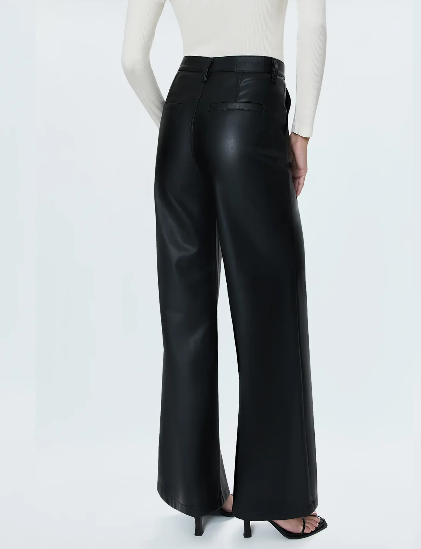 Lana Wide Leg Trouser, Slate Black