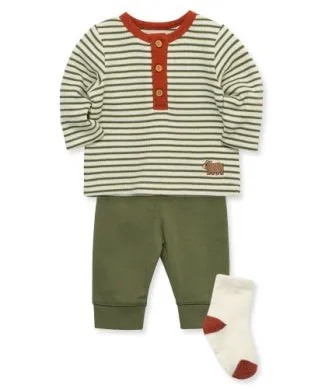 Little Me Striped Jogger Set