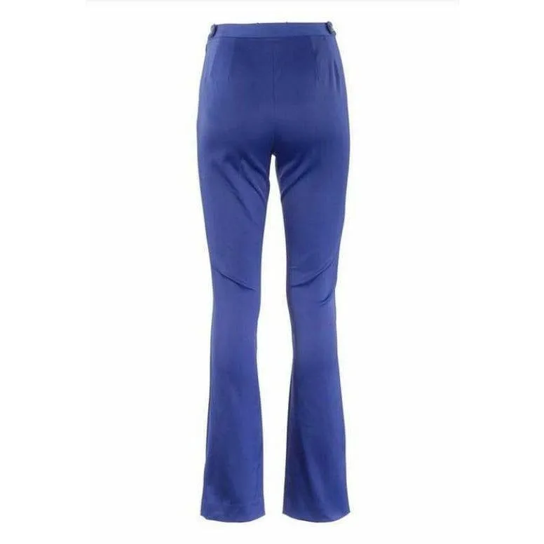 Matsuda Cobalt Blue High Waist Flared Pants