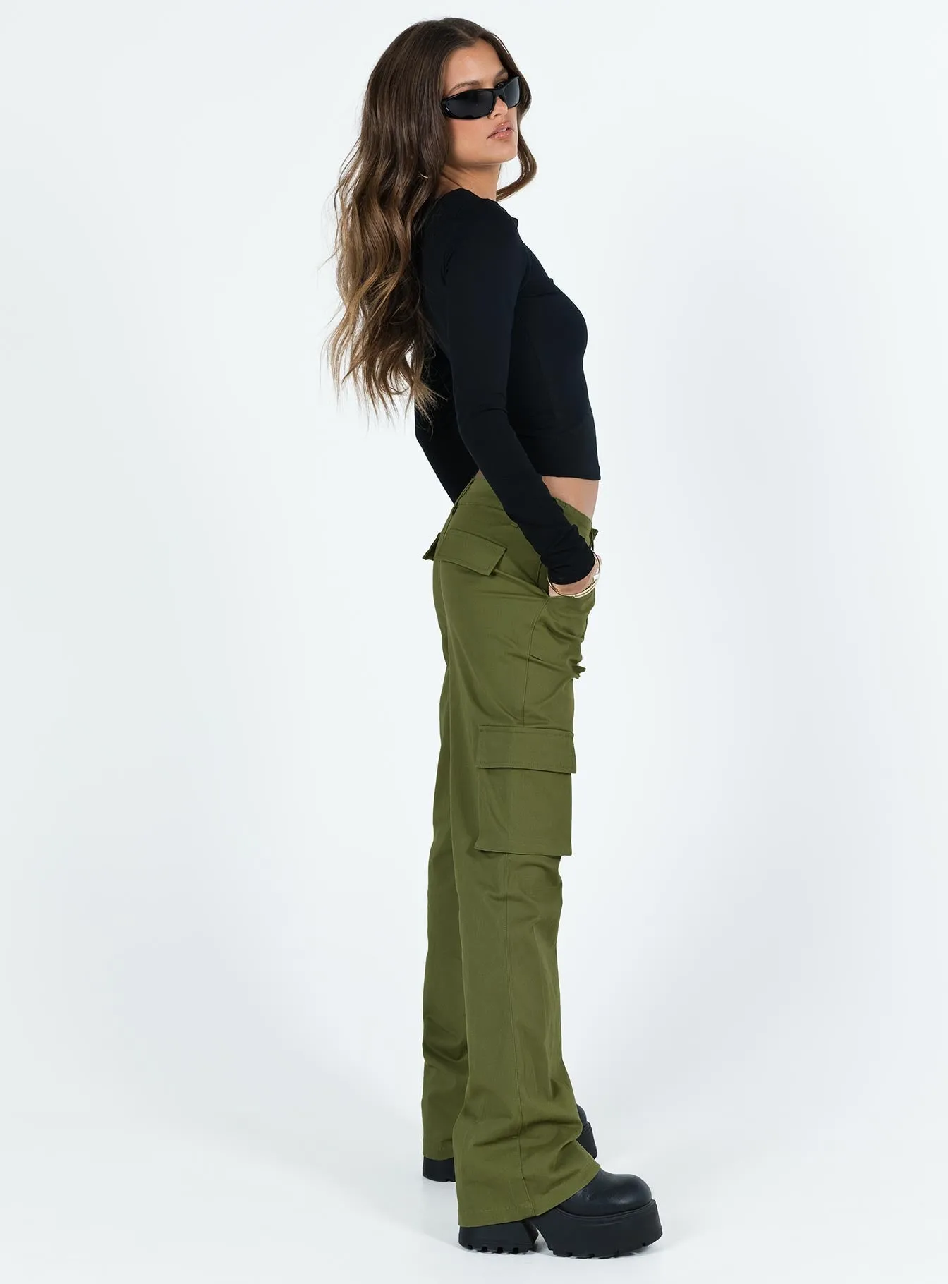 Mawson Bootleg Cargo Pant Green