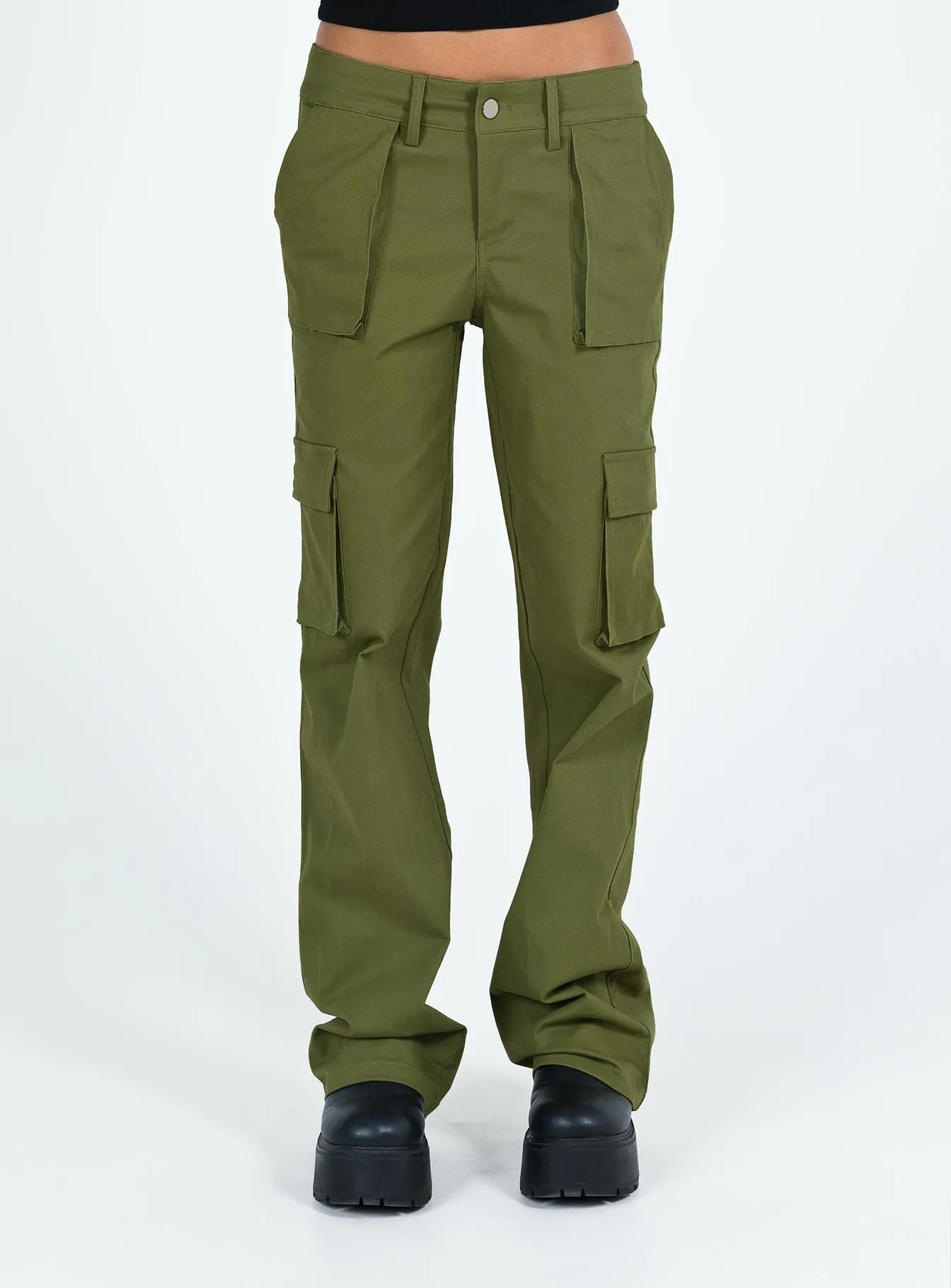 Mawson Bootleg Cargo Pant Green