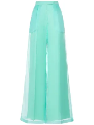 Max Mara   Calibri silk organza wide pants 