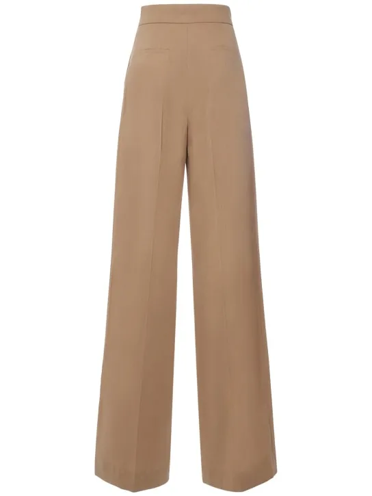 Max Mara   Double cotton crepe wide pants 