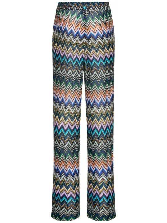 Missoni   Chevron lurex wide pants 