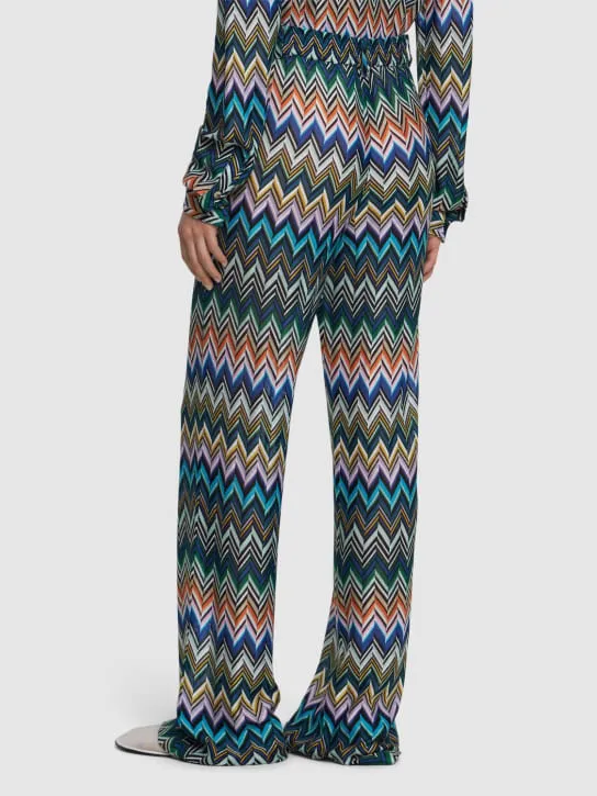 Missoni   Chevron lurex wide pants 