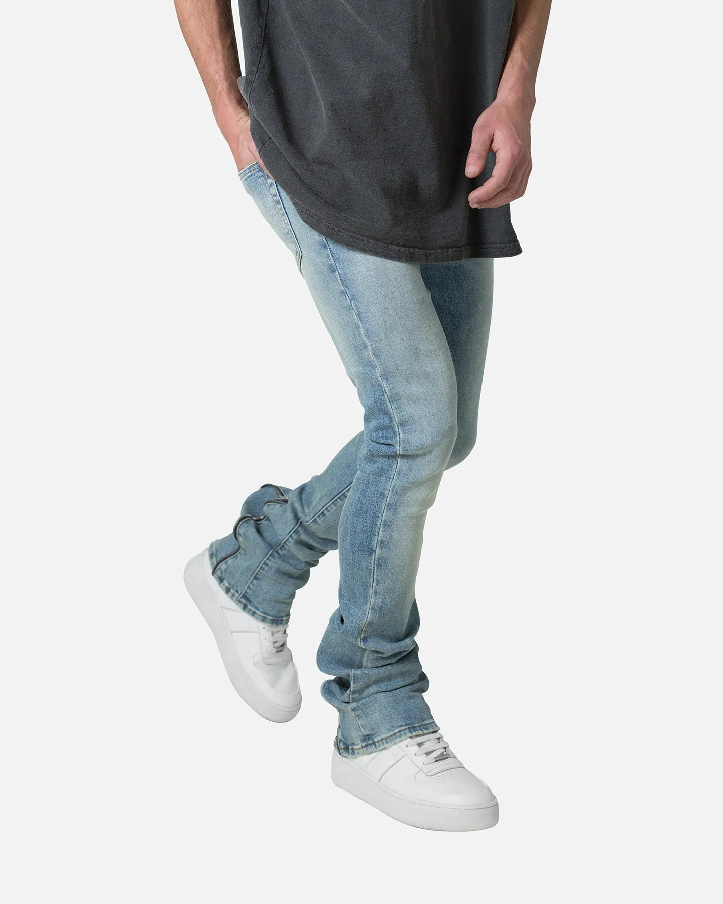 MNML X491 Convertible Skinny Denim Jeans Blue