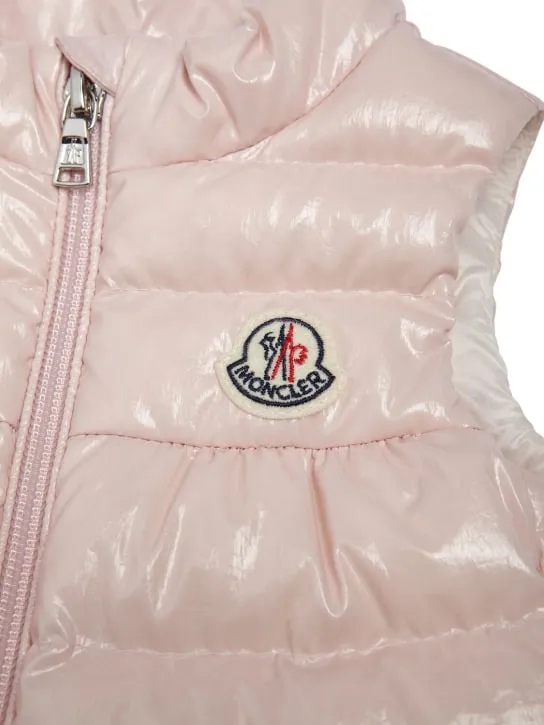 Moncler   Hiva glossy nylon down vest 