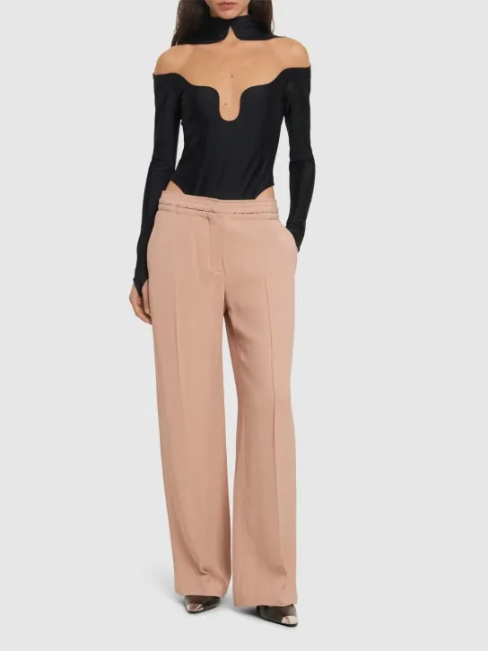 MUGLER   Straight baggy pants w / hooks 