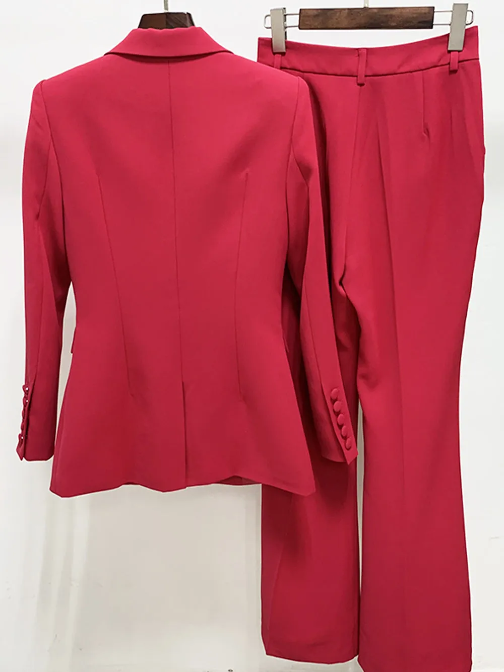 NAOMA Blazer & Flared Pants Set in Magenta