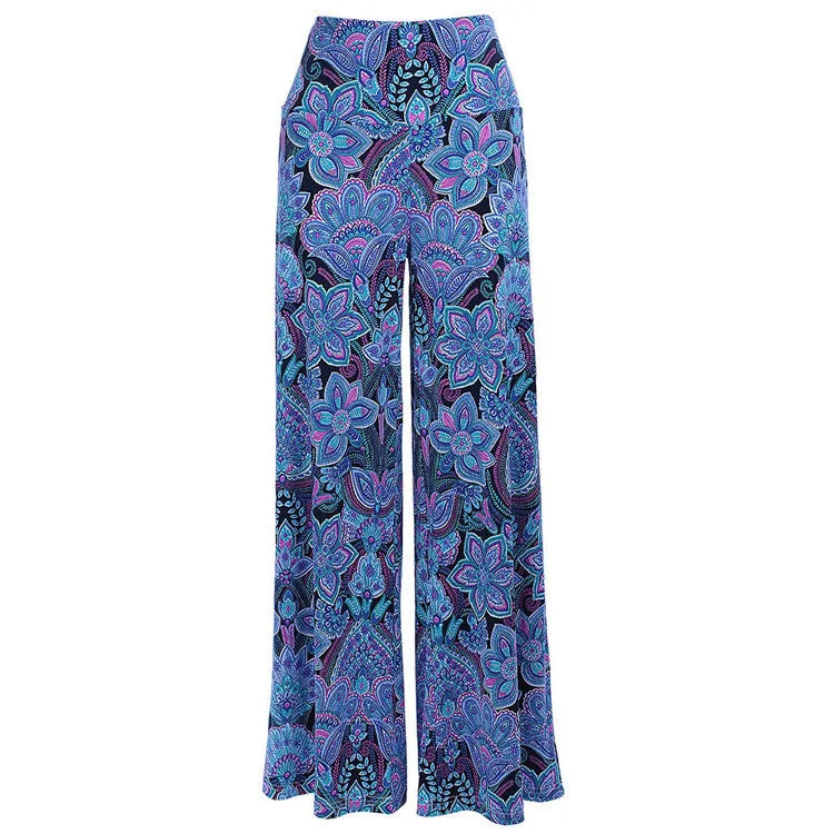 New Loose Striped Printed Trousers Flared Wide-leg Pants