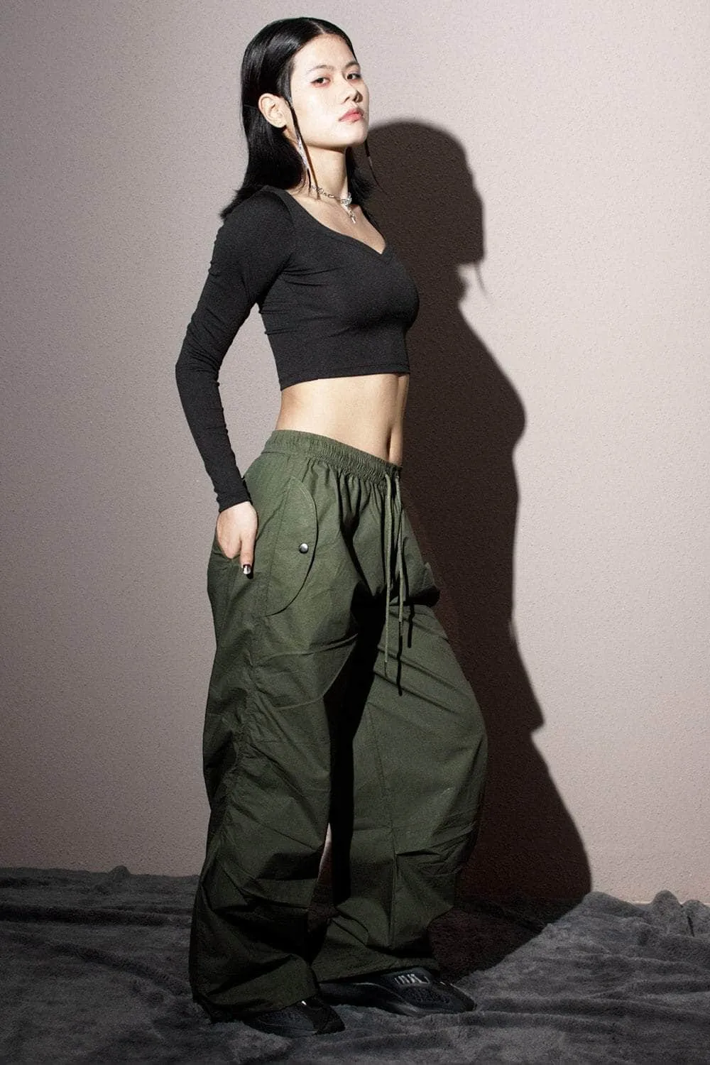 Olive Flared Pants