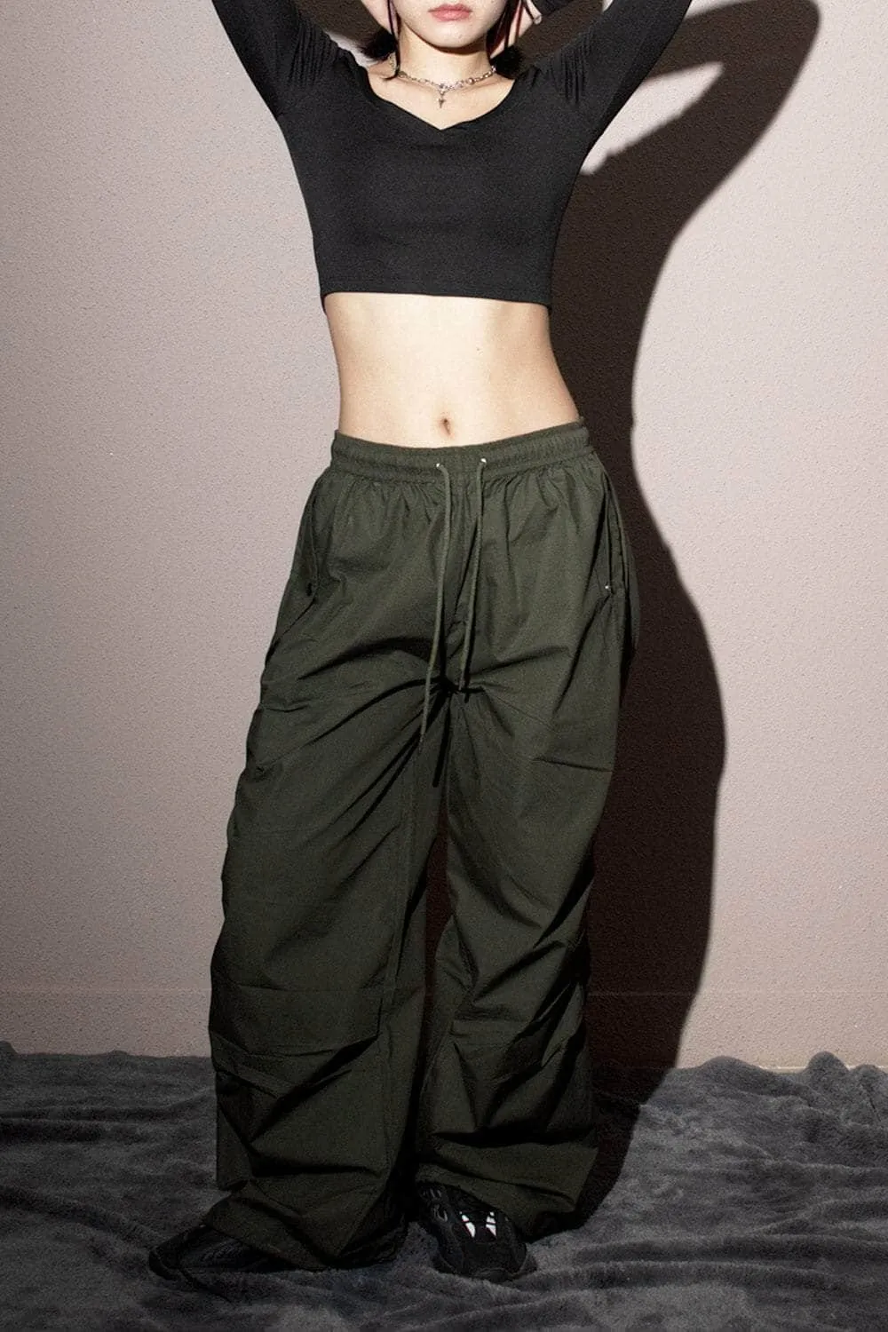 Olive Flared Pants