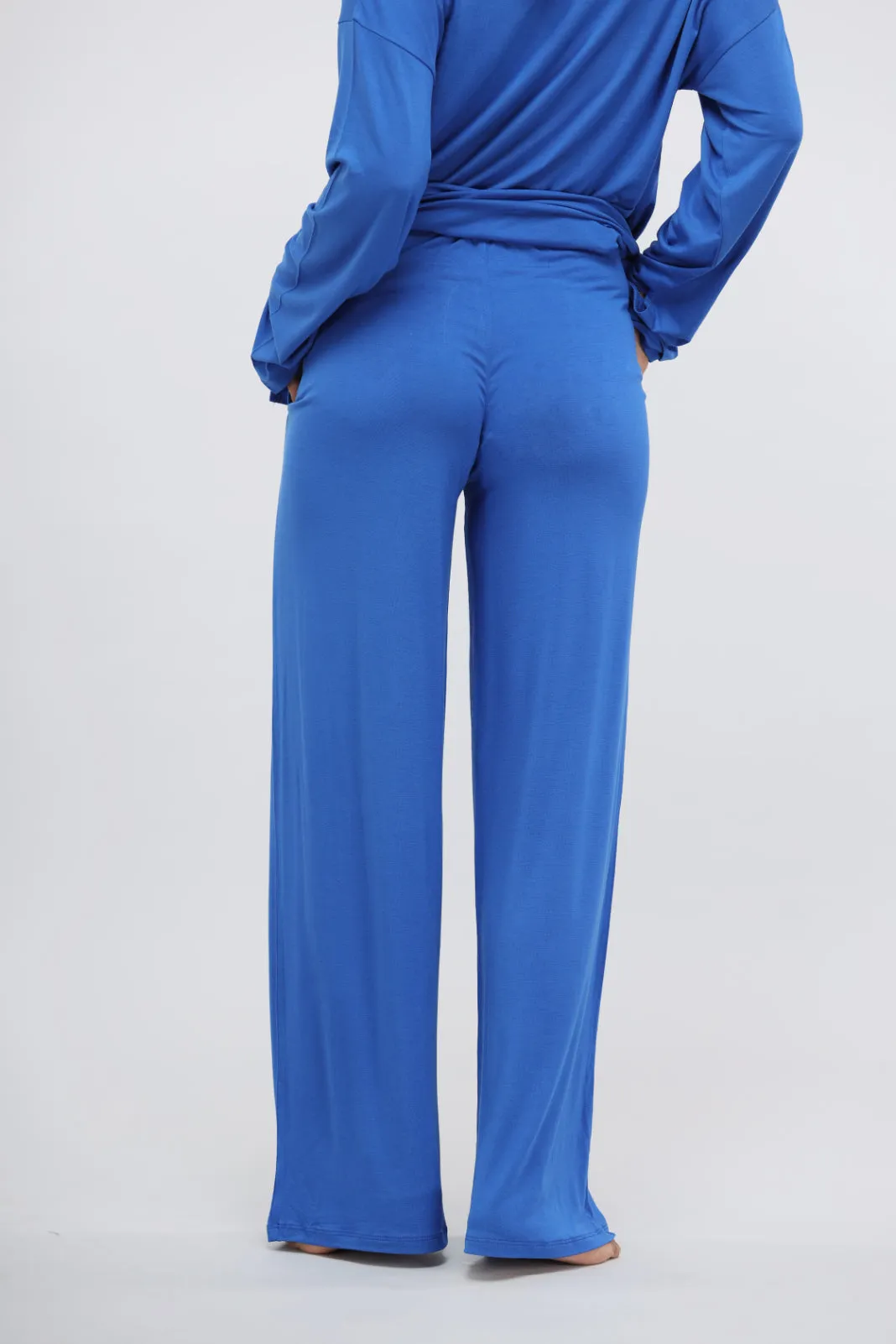 Olympian Blue Modal Flared Lounge Pant