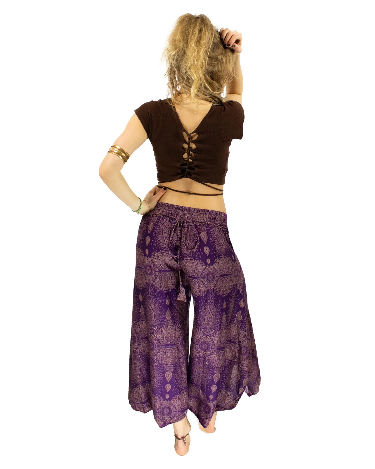 Palazzo Harem Pants Purple