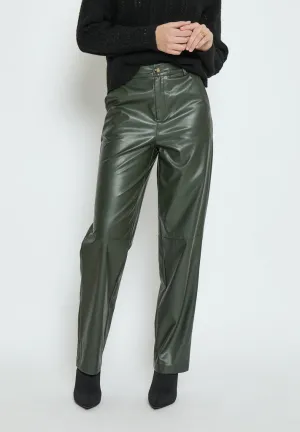 PCPia Flared Pants - Deep Depths Green