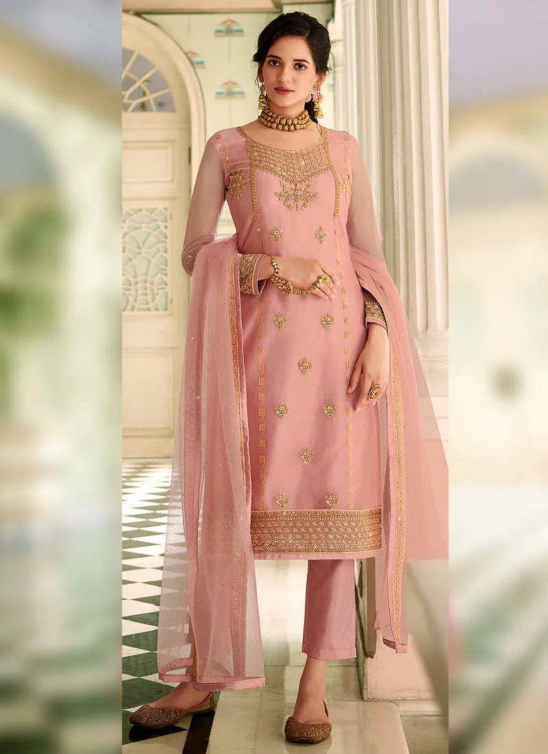 Peach Traditional Sharara Suit