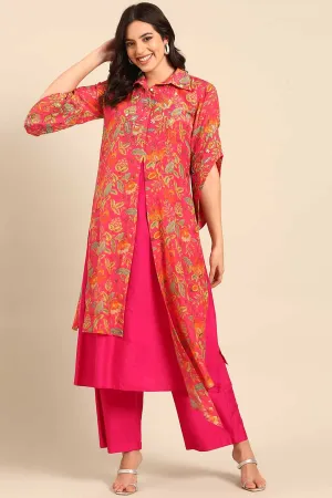 Pink Printed Tunic & Pant Co-Ord Set