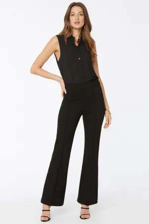 Pull-On Flared Pants - Black