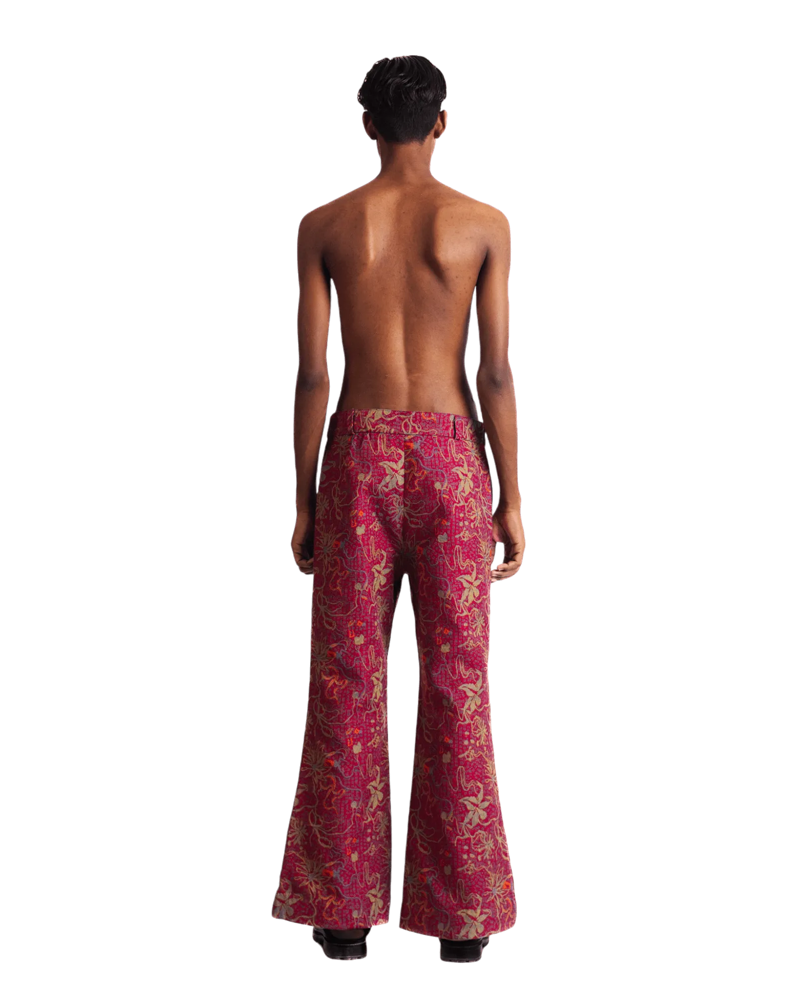 "TANGERINE" JACQUARD WOVEN TROUSERS