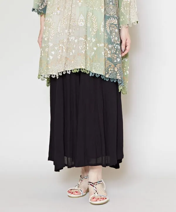 Rayon Crepe Flare Wide Leg Pants