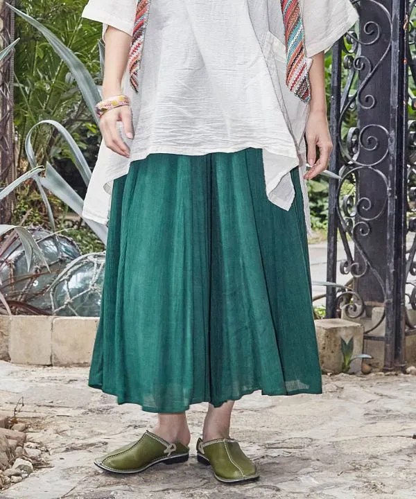 Rayon Crepe Flare Wide Leg Pants