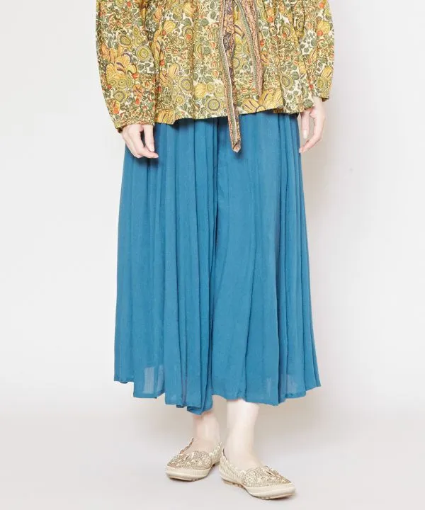 Rayon Crepe Flare Wide Leg Pants