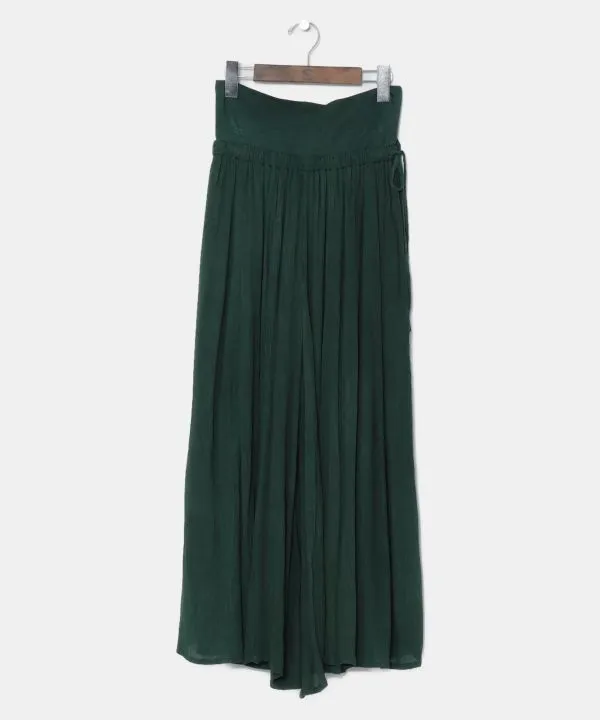 Rayon Crepe Flare Wide Leg Pants