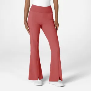 RENEW Women's Cargo Flare Scrub Pant - Mineral Red