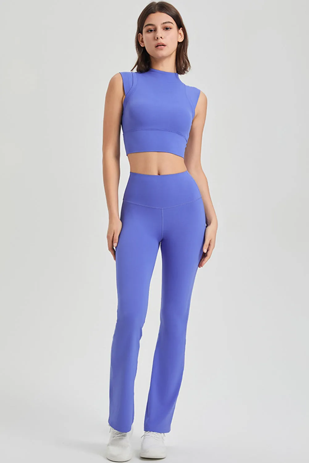 Ruched High Waist Butt Lift Sports Flared Pants