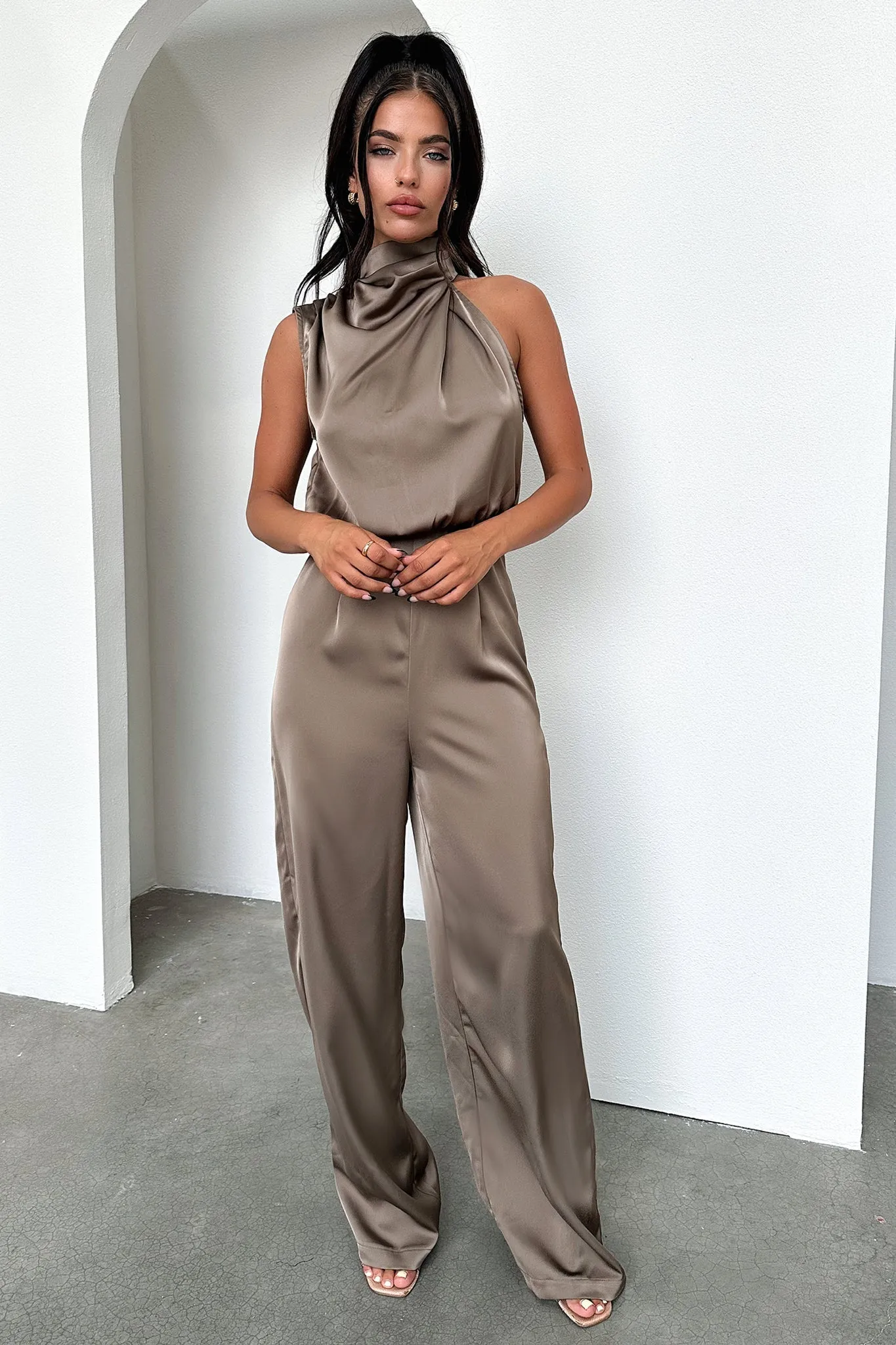 Santorini Jumpsuit - Brown