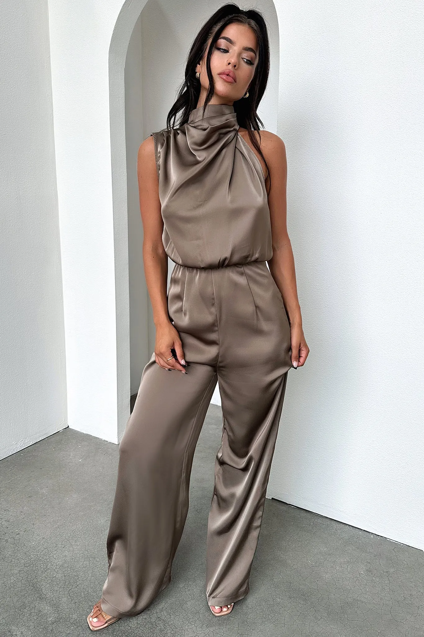 Santorini Jumpsuit - Brown