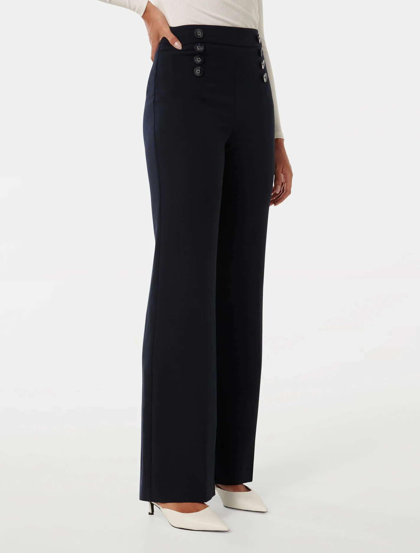 Sara Button Wide Leg Pants