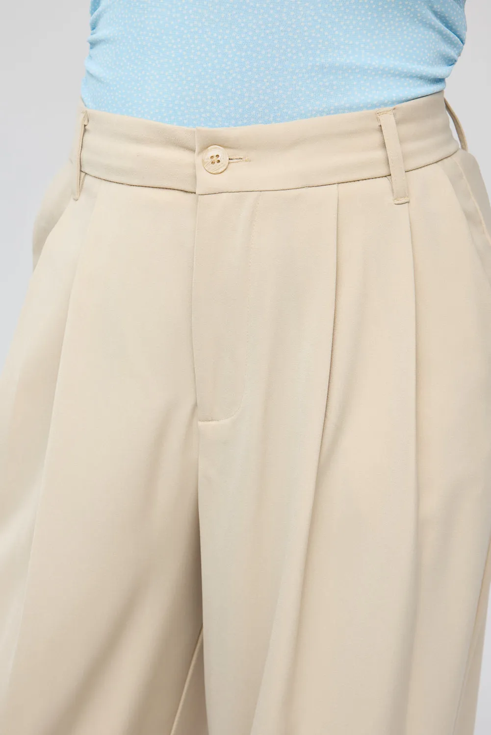 Soft Caramel Super Flared Korean Pants