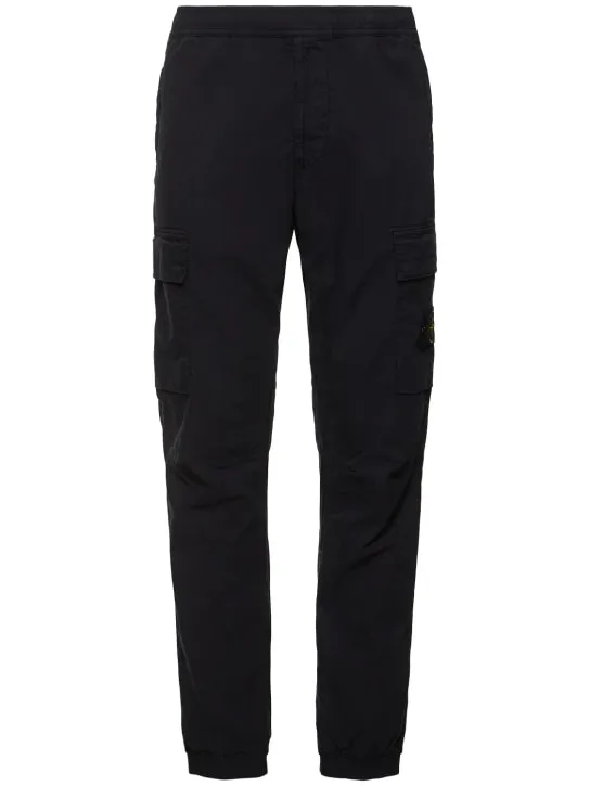 Stone Island   Tapered stretch cotton pants 