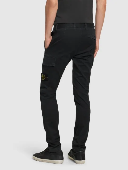 Stone Island   Tapered stretch cotton pants 