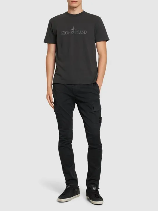 Stone Island   Tapered stretch cotton pants 