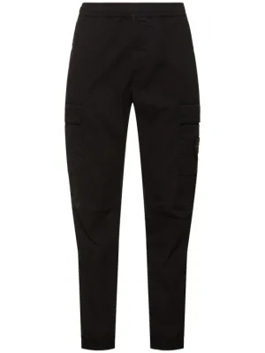 Stone Island   Tapered stretch cotton pants 