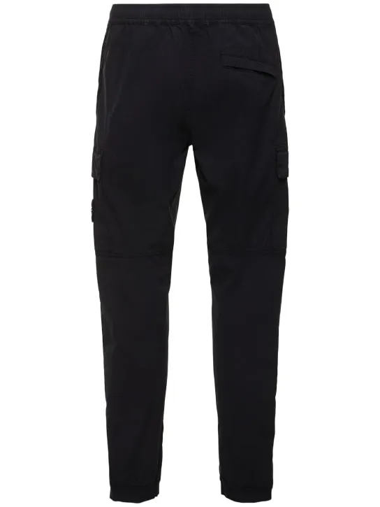 Stone Island   Tapered stretch cotton pants 