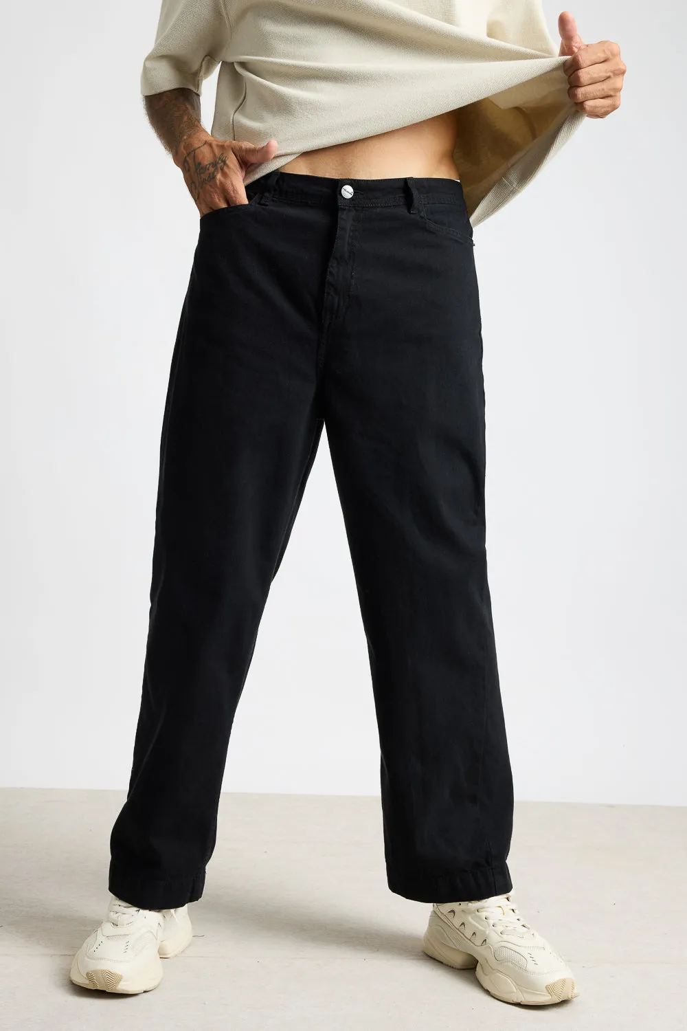 Straight Casual Black Men's Jeans