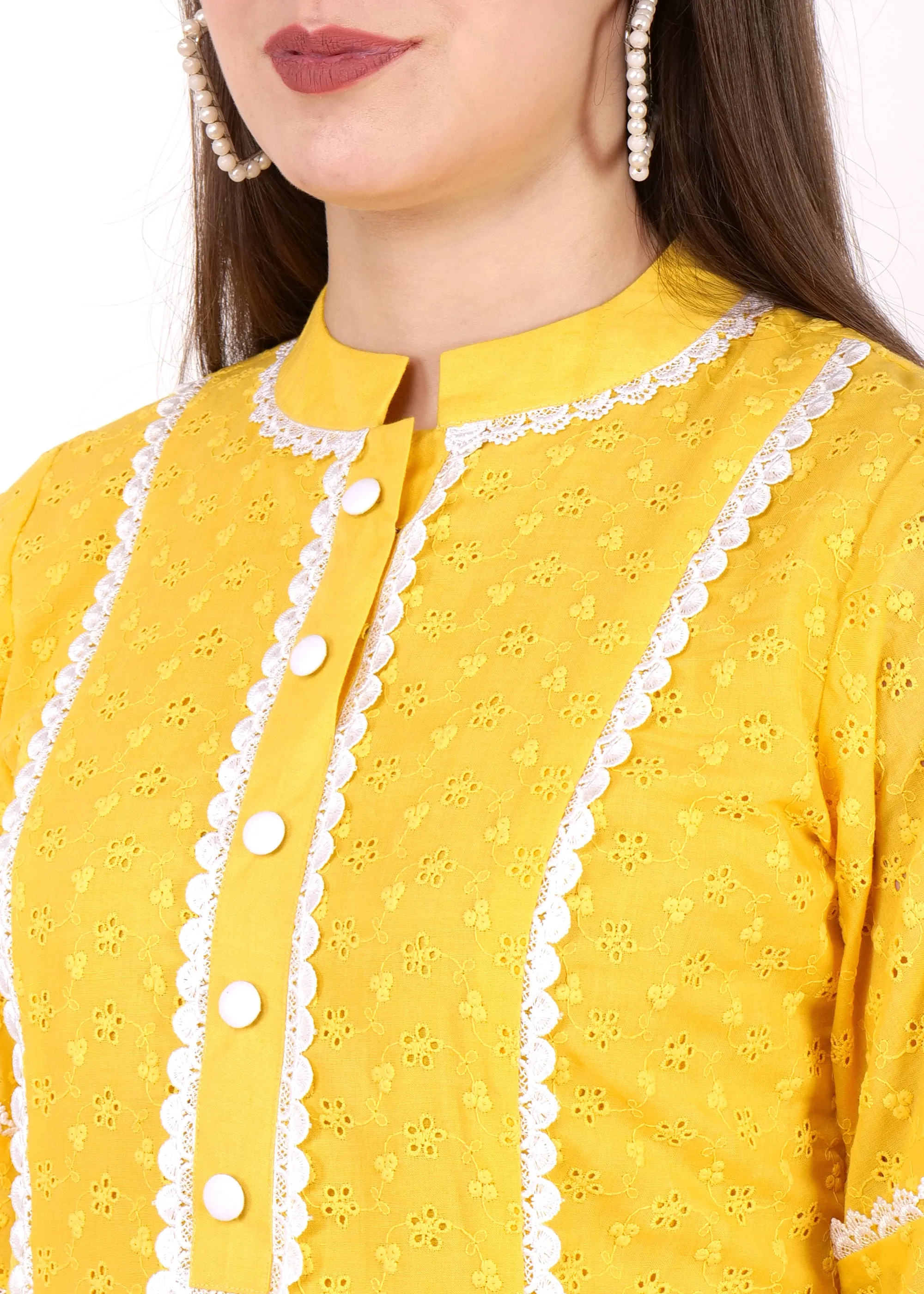 Sunshine Yellow Embroidered Kurta Set