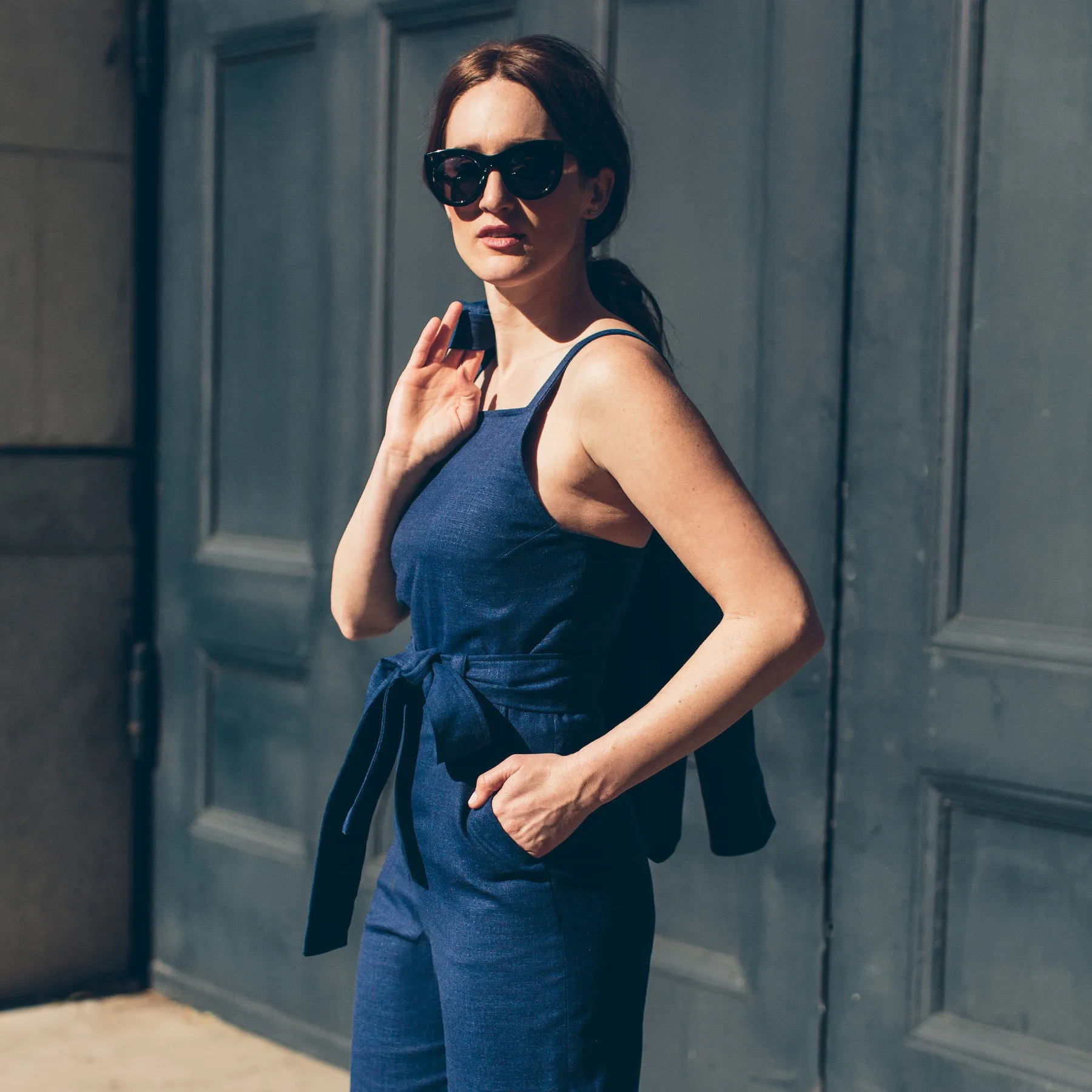 The Frankie Jumpsuit in Cobalt