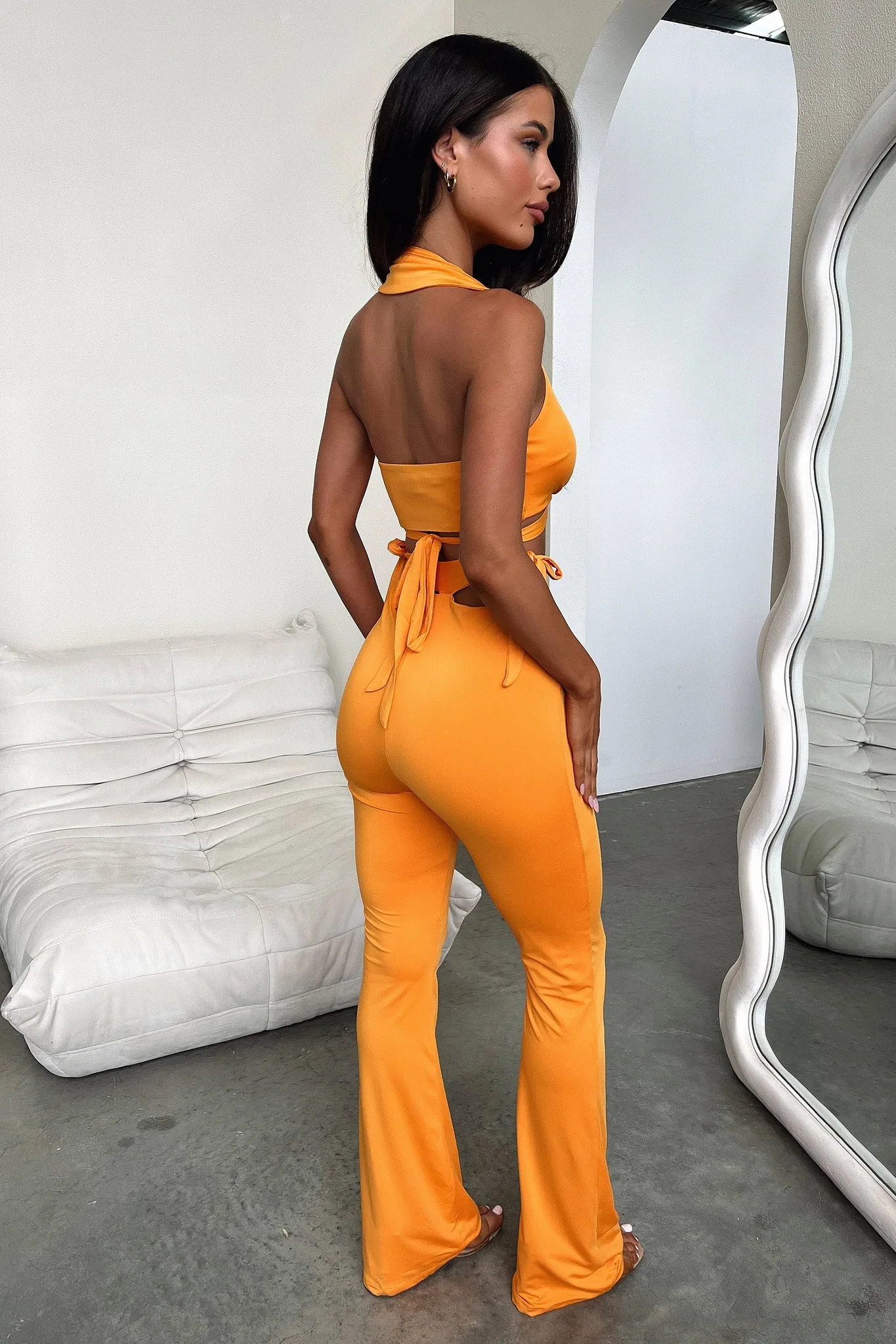 Thia Flare Pants - Orange